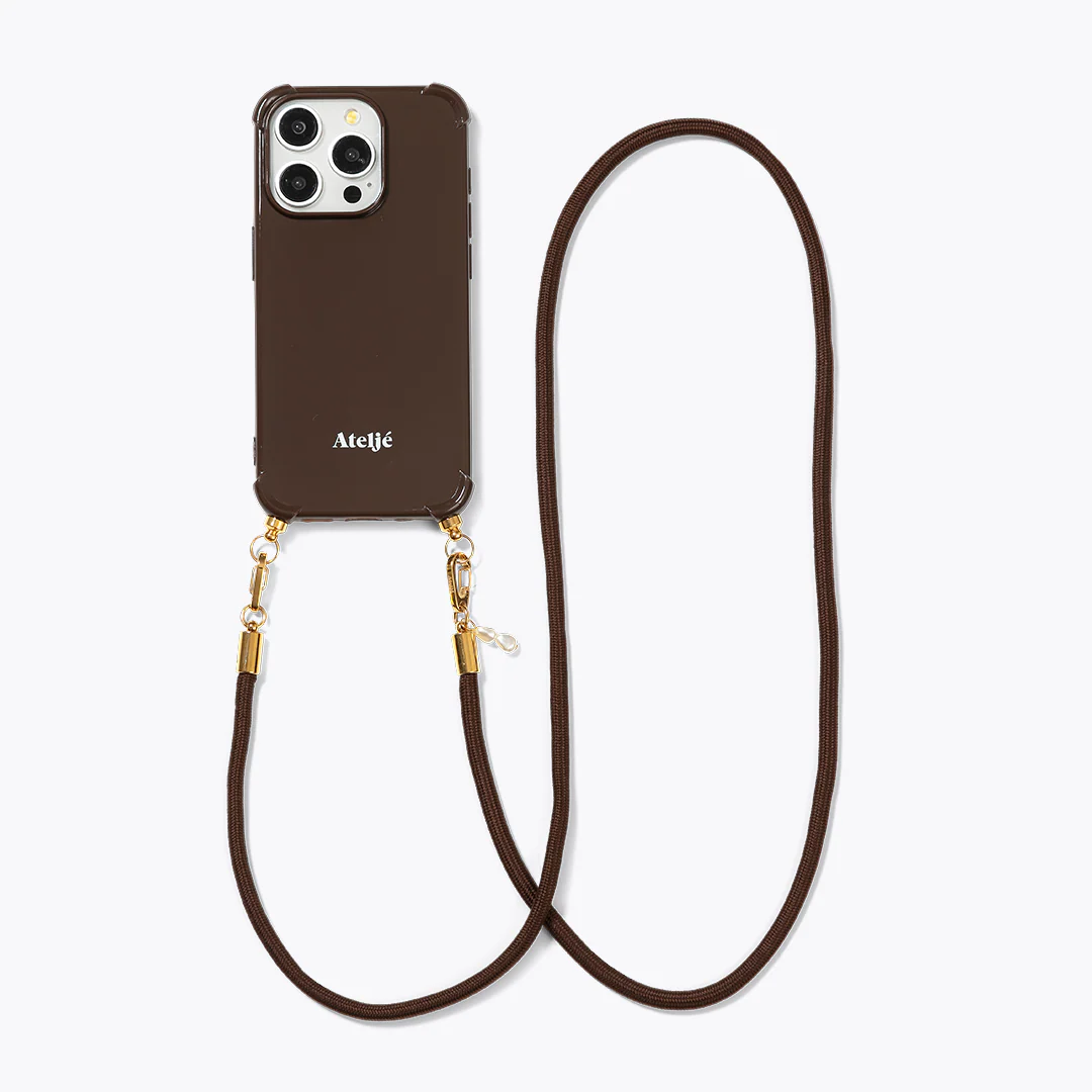 Dark brown recycled iPhone case - no cord - Image 5