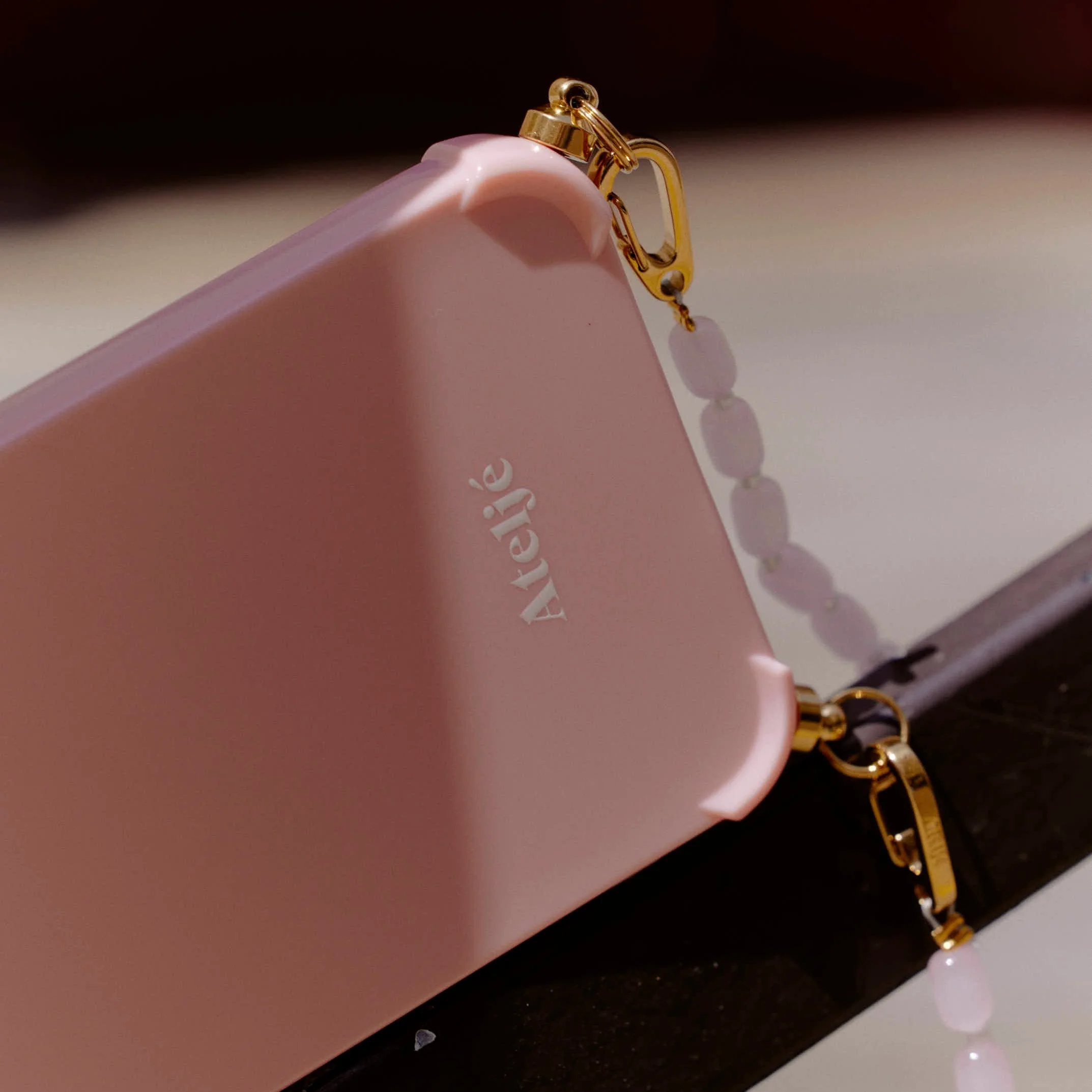 Pink clay recycled iPhone case with Cloudy 2.0 cord - Image 4